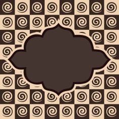 Retro spiral and square pattern vintage N2