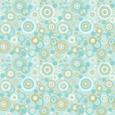 Colorful seamless abstract blue doodle pattern