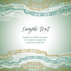 Design template with neutral striped ornament and place for text