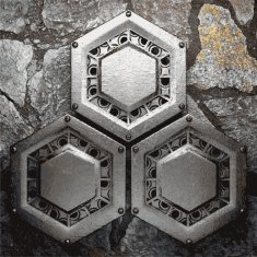 metal and stone background N373
