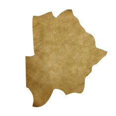Botswana grunge treasure map