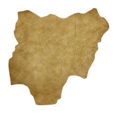 Nigeria grunge treasure map