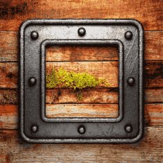 metal and wood background N475
