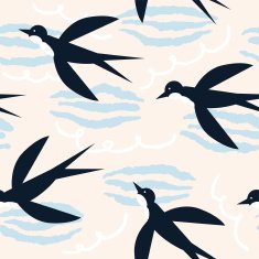 Swallows in the sky
