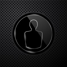 User icon on black technology background N2
