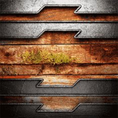 metal and wood background N489