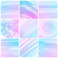 Set of Colorful water color painting background N371