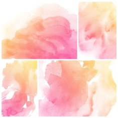 Set of Colorful water color painting background N393