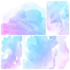Set of Colorful water color painting background N394