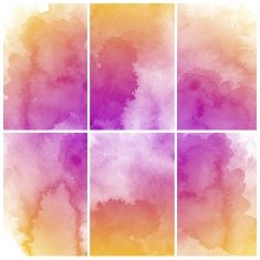 Set of Colorful water color painting background N402