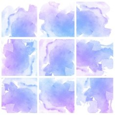 Set of Colorful water color painting background N405