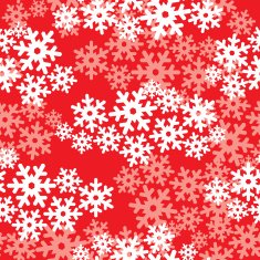 Red snowy seamless holiday pattern