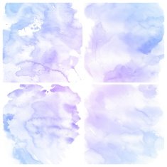Set of Colorful water color painting background N413