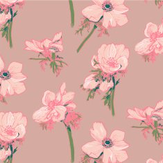 Anemone pattern Hand-drawing