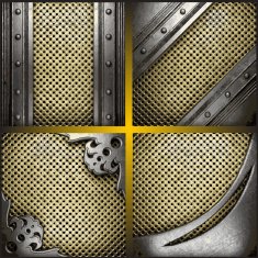 Vector gold and silver background set N16