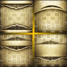 Vector golden background set N19