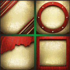 Vector wood and gold background set N36