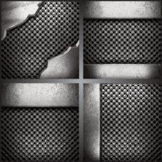 Vector metal background set N114