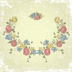 Vintage frame on old paper sheet N3