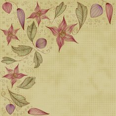 Retro floral frame N4