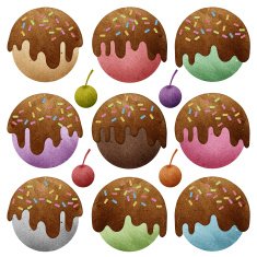 ice cream recycled paper craft N4