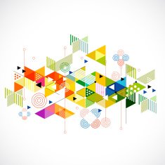 Abstract colorful and creative triangle background N2