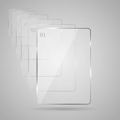 Glass plate on gray background N2