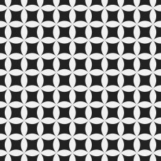 Seamless geometric circle and star pattern on paper