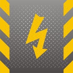 Tread Plate Hi Voltage Warning