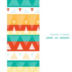 Vector vibrant ikat stripes vertical frame seamless pattern background N2