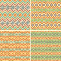Set of seamless geometric zigzag patterns N2