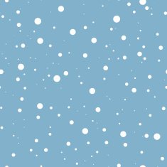 Falling snow on blue Vector seamless background