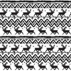 Grunge Seamless Pattern with deers N2