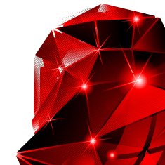 Plastic pixilated background with 3d complicated template N2
