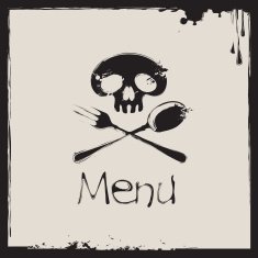 menu with a human skull N2
