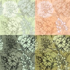 Set of seamless backgrounds - Floral Seamless Pattern N3