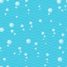 Water wave seamless pattern with air bubbles