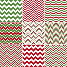 Christmas Chevron Seamless Patterns