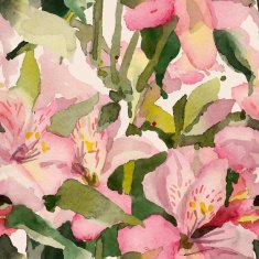 Background with watercolor flowers N8