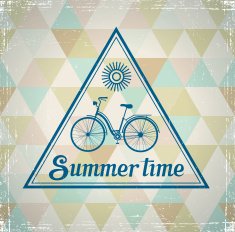 summer background in a retro style