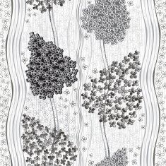 Monochrome seamless pattern with lilac flowers Vector illustration N2