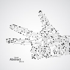 Circuit board human hand three finger N2