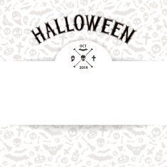 White Paper Sheet on Light Halloween Background N2
