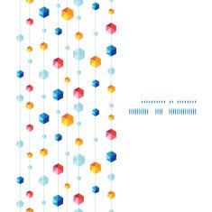 Vector abstract hanging jewels striped vertical frame seamless pattern background N2
