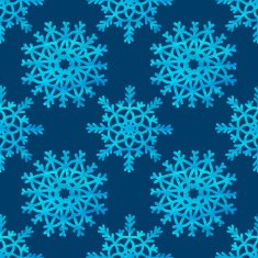 Watercolor seamless pattern with snowflakes N3