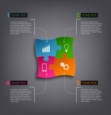 Info graphic puzzle design template N2