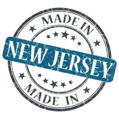 made in New Jersey blue round grunge isolated stamp