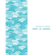 Vector abstract blue waves vertical frame seamless pattern background