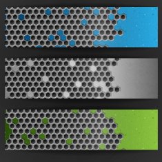 Hexagon Metal Banner N16