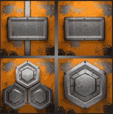 Vector metal background set N117